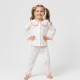 Dolaş Kids 089 Toptan Fırfırlı Yaka Pastel Kalpli Kız Çocuk Pijama Takımı (1100 Serisi Devamı)