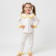Dolaş Kids 089 Toptan Fırfırlı Yaka Pastel Kalpli Kız Çocuk Pijama Takımı (1100 Serisi Devamı)