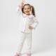 Dolaş Kids 089 Toptan Fırfırlı Yaka Pastel Kalpli Kız Çocuk Pijama Takımı (1100 Serisi Devamı)