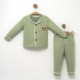 Dolaş Kids 065 Toptan Fitilli Ayıcık Nakışlı Düz Renk Erkek Çocuk Pijama Takımı (1090 Serisi Devamı)