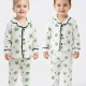 Dolaş Kids 1114 Toptan Kurbağa Desenli Unisex Bebek Pijama Takımı (Abi-Kardeş Kombini)