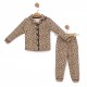 Dolaş Kids 2002 Toptan Leopar Desenli Genç Kız Pijama Takımı (Tam Aile & Anne-Kız Kombini)