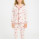 Dolaş Kids 2003 Toptan Kırmızı Kalpli Genç Kız Pijama Takımı (Tam Aile & Anne-Kız Kombini)