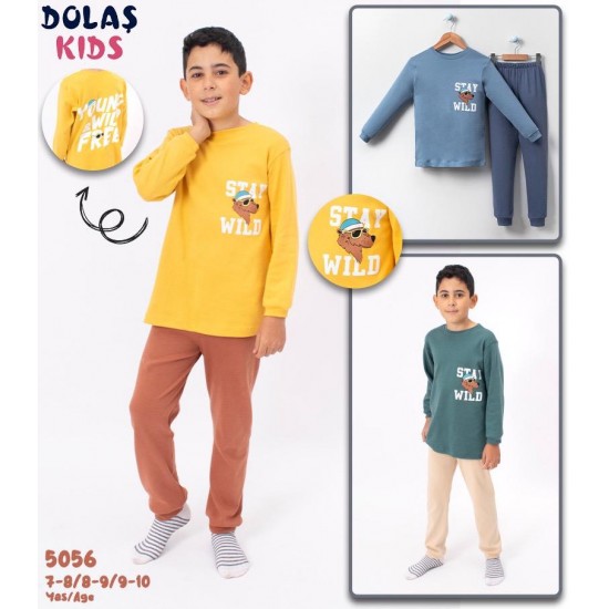 STAY WİLD BASKILI 8-10 YAŞ PİJAMA TAKIM